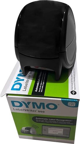 طابعة ملصقات باركود حرارية مباشرة من DYMO LabelWriter 550 مع صانع ملصقات اتصال USB - 62 ملصقًا في الدقيقة، التعرف التلقائي على الملصقات، أحادية اللون in Saudi Arabia