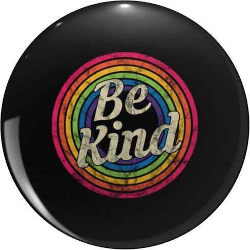 Be Kind Retro Rainbow Faded Style Round Metal 0.75" Lapel Pin Hat Shirt Tie Tack Pinback in Saudi Arabia