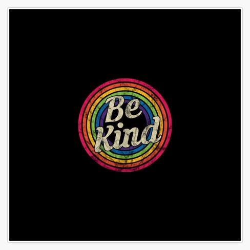 Be Kind Retro Rainbow Faded Style Round Metal 0.75" Lapel Pin Hat Shirt Tie Tack Pinback in Saudi Arabia