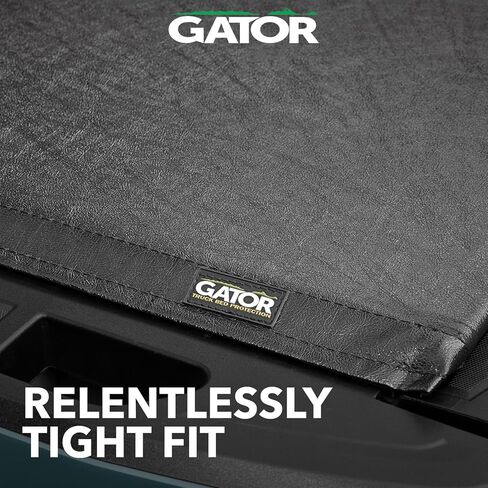 غطاء تونيو لسرير الشاحنة الناعم القابل للطي من Gator - سهل التركيب - تركيب بدون حفر - غطاء تونيو متين من الفينيل - تصميم منخفض المستوى - سرير 2019-2026 Chevy/GMC Silverado/Sierra مقاس 6'7 بوصات in Kuwait
