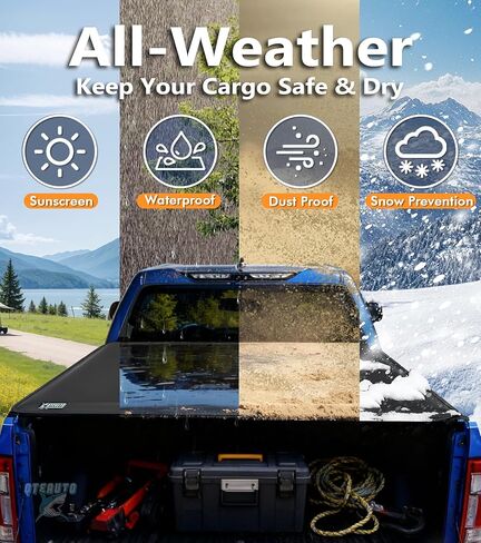 PM Auto Bed Cover 5.5ft for Toyota Tundra 2022-2026 Soft Roll-Up Tonneau Cover - Waterproof Pickup Truck Bed Covers Accessories with Easy Installation & Locking Design in Saudi Arabia