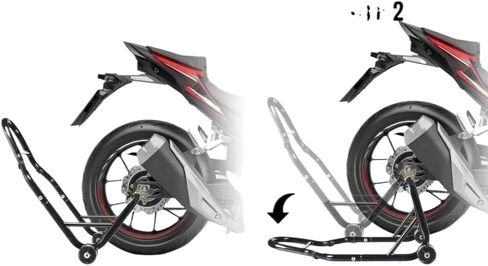 Rear Motorcycle Wheel Lift Stand 500Lbs Capacity Swingarm Spool Paddock Stand Compatible with Sport Bike in Kuwait