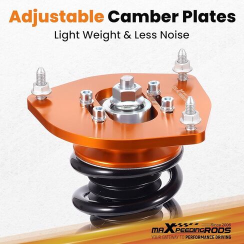 maxpeedingrods Coilovers لـ Nissan Sentra B16 2007-2012، طقم تعليق Coilovers قابل للتعديل للارتفاع، ممتص صدمات تخميد مُسبق، طقم خفض ذهبي in Kuwait