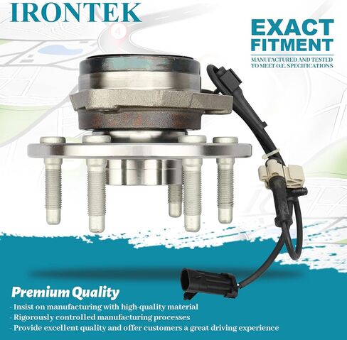 IRONTEK 4WD فقط 515036x2 محور العجلة الأمامية ومجموعة المحمل لكاديلاك إسكاليد، لشيفي أفالانش، إكسبريس 1500، سيلفرادو، سوبربان، تاهو، لجي إم سي سييرا، يوكون، سافانا 6 العروات مع ABS in Saudi Arabia