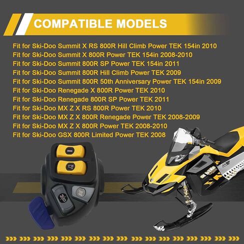 515177053 Left Hand Control Switch Housing Light Fit for Ski-Doo GSX MXZ Summit Renegade 800R 2008-2011, Replace# 515176503 ‎515176062 in Kuwait