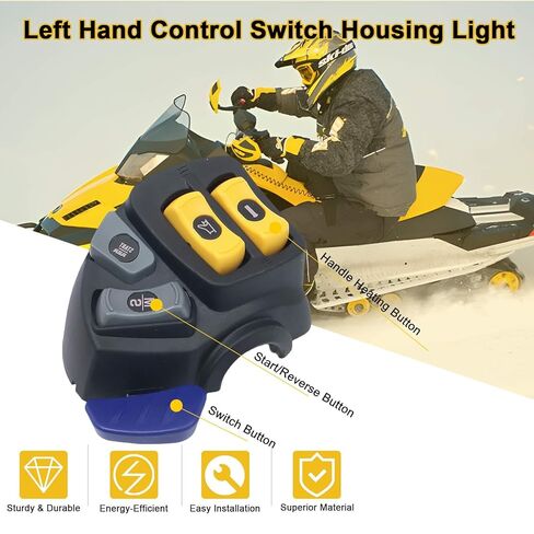 515177053 Left Hand Control Switch Housing Light Fit for Ski-Doo GSX MXZ Summit Renegade 800R 2008-2011, Replace# 515176503 ‎515176062 in Kuwait
