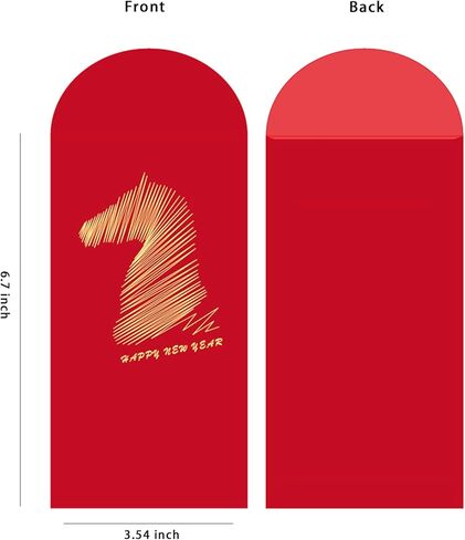 8 PCS 2025 Chinese New Year Red Envelopes for Year of the Horse Spring Festival with adorable Horse-themed Design in Saudi Arabia
