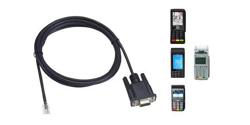 RJ45 DB9, RS232 cash connection cable between a Verifone payment terminal and a cash register for the V200, V400, V240, VX675, VX520, VX 570, VX680 range in Saudi Arabia