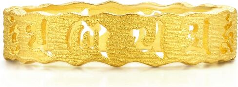 CHOW SANG SANG Culture Blessings 999.9 24K Gold Price-by-Wight 2.62g Gold Buddhist Mantra Om Mani Padme Hum Ring للنساء 83215R | مقاسنا 12 / الولايات المتحدة 5.5 in Saudi Arabia