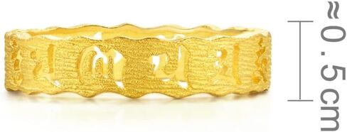 CHOW SANG SANG Culture Blessings 999.9 24K Gold Price-by-Wight 2.62g Gold Buddhist Mantra Om Mani Padme Hum Ring للنساء 83215R | مقاسنا 12 / الولايات المتحدة 5.5 in Saudi Arabia