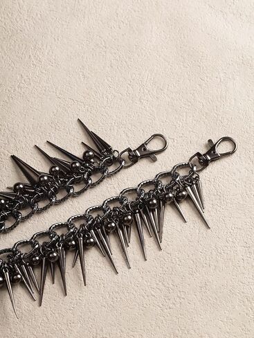 Sacina Goth Punk Black Spike Rivet Pants Chain, Wallet Belt Chain, Goth Grunge Emo Punk Accessories in Saudi Arabia