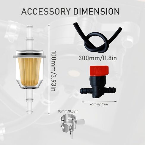 مضخة الوقود لبريغز وستراتون 808492 808656 ميكوني، جزازة العشب عربة الغولف نادي السيارات مضخة الوقود أجزاء المحرك الصغيرة لجون ديري كاواساكي ياماها هوندا مع فلتر وخرطوم الزيت in Kuwait