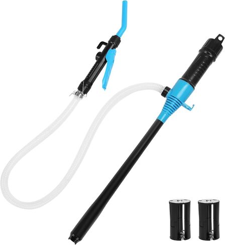 مضخة بطارية طاقة محمولة مع مشبك، مضخة نقل الوقود الكهربائية، مضخة نقل المياه المحمولة، 2.2 جالون في الدقيقة، مضخة سيفون لخزان الوقود والماء والغاز (أزرق) in Kuwait