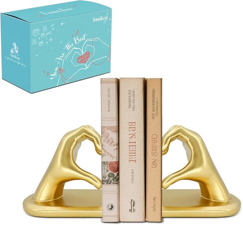 كتاب ينتهي بتصميم قلب للأم، غلاف غير قابل للانزلاق، غلاف ذهبي للأرفف، سدادة كتاب من الراتنج عالي التحمل لغرفة المعيشة، رف الكتب في شقة ميرش، عيد ميلاد النساء، 10.22 × 3.93 × 5.11 in Saudi Arabia