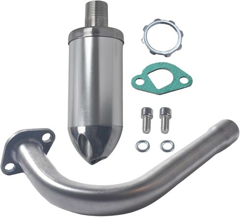 Exhaust Pipe with Muffler for Coleman CT200U BT200X Mini Bike,for GX160 GX200 Go Cart,for Predator 212cc Go Kart & Mini Bike Silver in Saudi Arabia