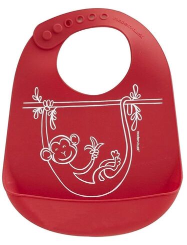 Modern Twist Bucket-Bib 100% Food-Grade Silicone, Waterproof and Reusable, Badger Family – Lavender in Kuwait