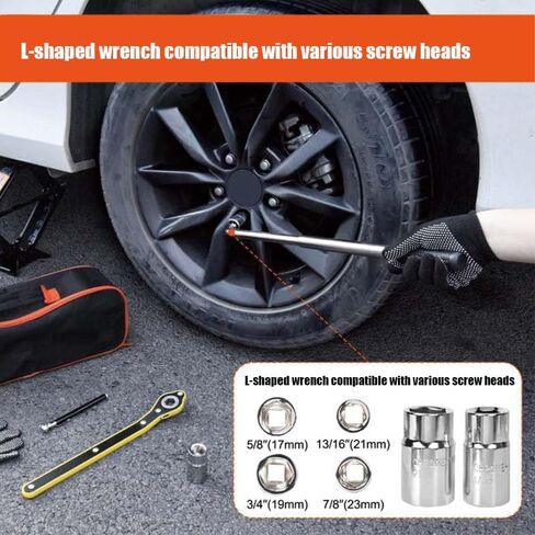 مجموعة الإطارات الاحتياطية المتوافقة مع 2012-2026 CRV، 2020-2026 CRV Hybrid تتضمن جاك ومفتاح ربط وحقيبة تخزين، عجلة سوداء مع حافة 18x4، عجلة احتياطية 155/90R18، إطار بقطر دوار 29 بوصة in Saudi Arabia