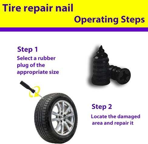 مسمار إصلاح الإطارات، مجموعات إصلاح الإطارات، مجموعات إصلاح الإطارات الفراغية، براغي مطاطية حلزونية، للسيارة والدراجات النارية والشاحنات وإصلاح ثقب إطارات الجرارات in Kuwait