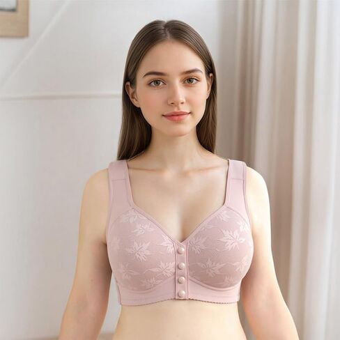 Womens Plus Size Bra Front Buckle Vest Style Underwear Wide Shoulder Strap in Saudi Arabia