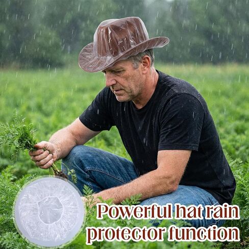 4 Pcs Cowboy Hat Cover, Unisex Cowboys Hats Covers Transparent Cowboy Hat Rain Cover for Dust Waterproof Hats Protector for Storage in Saudi Arabia