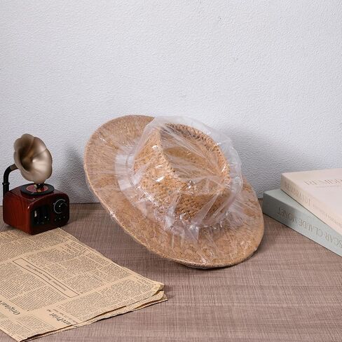 4 Pcs Cowboy Hat Cover, Unisex Cowboys Hats Covers Transparent Cowboy Hat Rain Cover for Dust Waterproof Hats Protector for Storage in Saudi Arabia