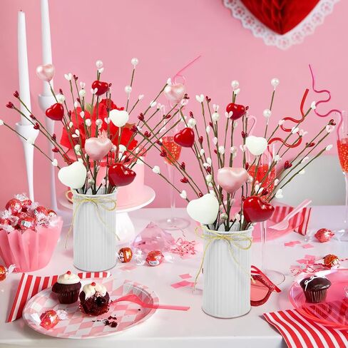 قطعتان من زينة عيد القديس باتريك، سيقان توت شامروك صناعية في مزهرية مقاس 30.48 سم، فروع زهور البرسيم الأخضر مع وعاء معدني، فروع زهور خضراء لحفلات المنزل، قطع مركزية in Kuwait