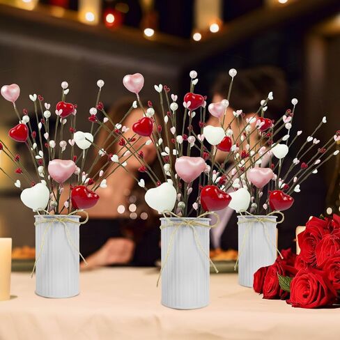 قطعتان من زينة عيد القديس باتريك، سيقان توت شامروك صناعية في مزهرية مقاس 30.48 سم، فروع زهور البرسيم الأخضر مع وعاء معدني، فروع زهور خضراء لحفلات المنزل، قطع مركزية in Kuwait