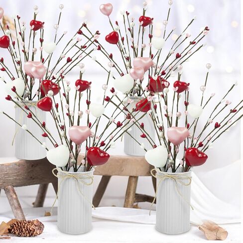 قطعتان من زينة عيد القديس باتريك، سيقان توت شامروك صناعية في مزهرية مقاس 30.48 سم، فروع زهور البرسيم الأخضر مع وعاء معدني، فروع زهور خضراء لحفلات المنزل، قطع مركزية in Kuwait