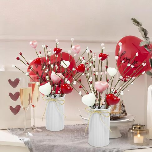 قطعتان من زينة عيد القديس باتريك، سيقان توت شامروك صناعية في مزهرية مقاس 30.48 سم، فروع زهور البرسيم الأخضر مع وعاء معدني، فروع زهور خضراء لحفلات المنزل، قطع مركزية in Kuwait