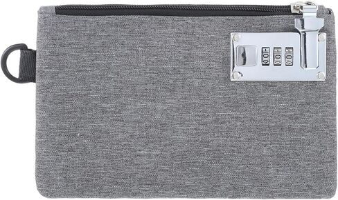 Money Bag with Lock, 5 x 8in Cash Locking Bags with Zipper, 3-digit Combination Locking Bank Bags Waterproof Money Bag for Passports, Cash, Valuables,Credit Card in Saudi Arabia