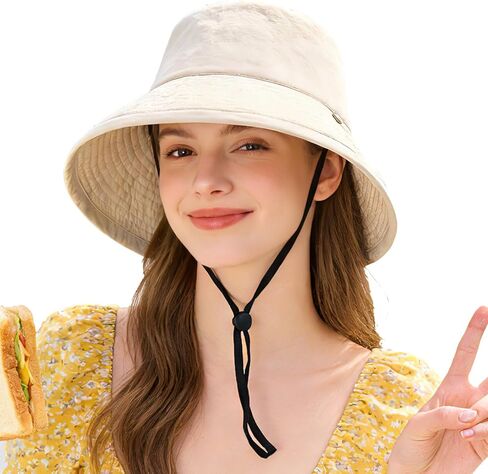 Packable Sun Hats for Women Summer Wide Brim Hat Womens Floppy Cotton Sun Hats for Travel in Saudi Arabia