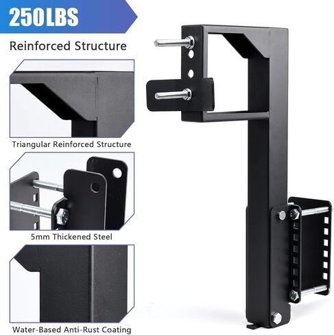 حامل الإطارات الاحتياطية RV، دعامة تثبيت ممتصة للصدمات شديدة التحمل بوزن 250 رطل، مناسبة عالميًا لمقطورة شاحنة التخييم 14/15/16 بوصة 4/5/6/8 عجلات العروة، رف حامل الإطارات لمصد خلفي مربع 4 بوصة in Kuwait