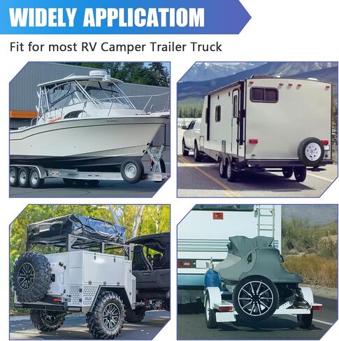 حامل الإطارات الاحتياطية RV، دعامة تثبيت ممتصة للصدمات شديدة التحمل بوزن 250 رطل، مناسبة عالميًا لمقطورة شاحنة التخييم 14/15/16 بوصة 4/5/6/8 عجلات العروة، رف حامل الإطارات لمصد خلفي مربع 4 بوصة in Kuwait