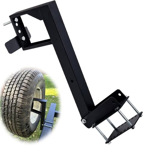 حامل الإطارات الاحتياطية RV، دعامة تثبيت ممتصة للصدمات شديدة التحمل بوزن 250 رطل، مناسبة عالميًا لمقطورة شاحنة التخييم 14/15/16 بوصة 4/5/6/8 عجلات العروة، رف حامل الإطارات لمصد خلفي مربع 4 بوصة in Kuwait