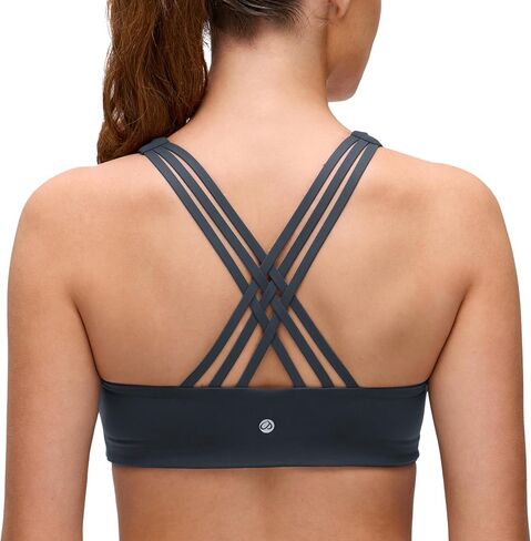 حمالات صدر رياضية للنساء من CRZ YOGA Butterluxe - مبطنة برقبة على شكل حرف V لاسلكية متقاطعة من الخلف لليوجا in Saudi Arabia