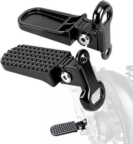 أوتاد ركاب EBike متوافقة مع Ridstar Q20 Lectric Xp4 Jetson Bolt Pro Wallke H9 AWD Hurley Big Swell Rad Power، أوتاد دواسات قابلة للطي للركاب غير قابلة للانزلاق (أسود) in Kuwait