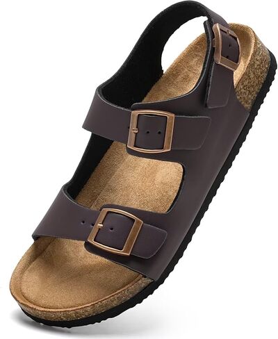 Torotto Womens Sandals with Cork Footbed Open Toe Adjustable Webbing Athletic Slides Sandals for Walking | Beach | Indoor Outdoor in Kuwait