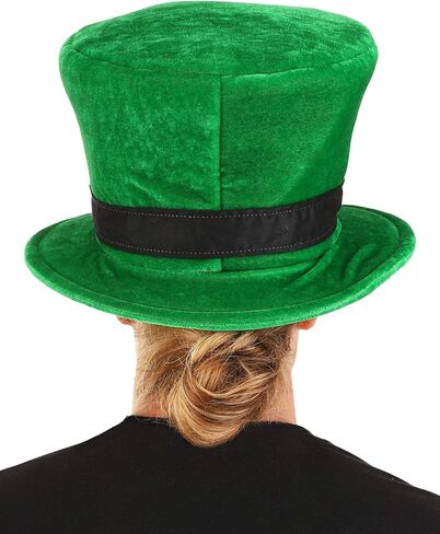FUN Costumes Adult Deluxe Leprechaun Costume Hat for St. Patrick's Day - Soft Velvet with Bronzed Buckle, Adjustable Size in Saudi Arabia