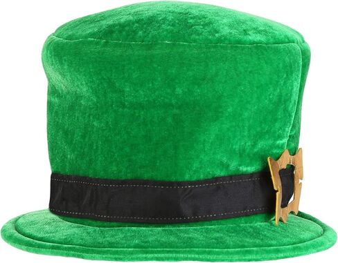 FUN Costumes Adult Deluxe Leprechaun Costume Hat for St. Patrick's Day - Soft Velvet with Bronzed Buckle, Adjustable Size in Saudi Arabia