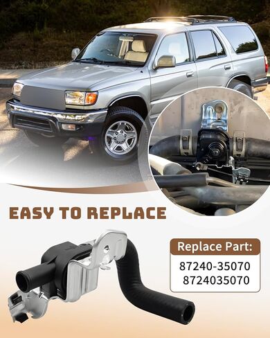 صمام التحكم في السخان 87240-35070 مناسب لسيارة Toyota 4Runner 1998 1999 2000 2001 2002، صمام التحكم في سخان HVAC مع خرطوم، رقم الجزء البديل 8724035070 in Kuwait
