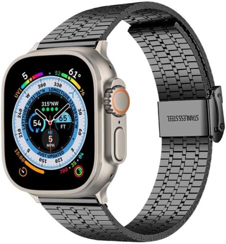 Watch Band xDfind Seven Beads Buckle Stainless Steel Watch Band in Saudi Arabia