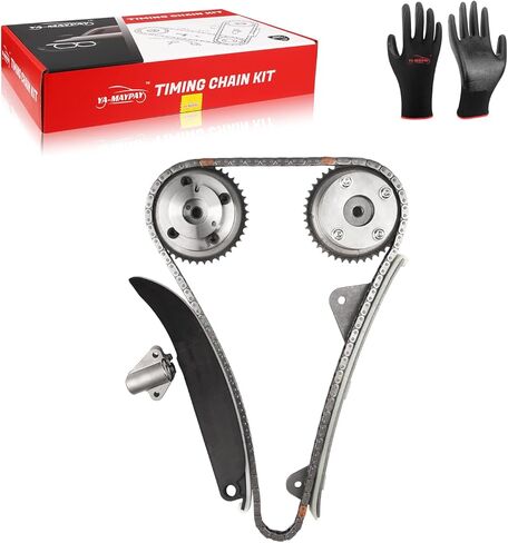 Engine Timing Chain Kit Set, Compatible with Hyundai Kia Elantra Tucson Optima Soul Forte L4 2.0L, Automotive Replaces Part with Intake&Exhaust CVVT Gears 24321-2E200 24350-2E201 in Saudi Arabia