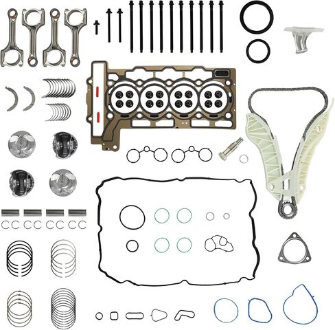 N13 N18 1.6T مجموعة حشية الرأس مع مجموعة سلسلة التوقيت تناسب BMW 118 120I MINI Cooper Countryman Cooper Paceman 2007-2016 N13 N18 يتضمن المحرك مجموعة مكبس توصيل قضيب 11257601181 in Saudi Arabia