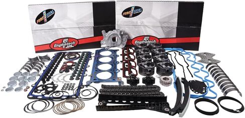 Engine Rebuild Kit for 1967-1985 Chevy GMC Cadillac Olds Pontiac Buick 5.7L 350 V8 - Premium Rings Standard Size Pistons Bearings Cam Gaskets Timing Oil Pump in Saudi Arabia