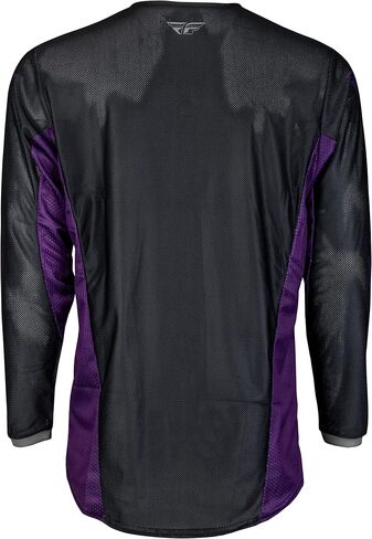 قميص Fly Racing 377-310L Kinetic Mesh Rave Jersey أسود/أرجواني/فضي Lg in Saudi Arabia