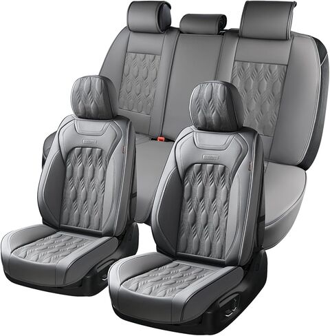 Coverado Seat Covers, Car Seat Covers Front Seats, Beige Car Seat Cover, Waterproof Car Seat Covers, Car Seat Cushion, Front Car Seat Covers Leatherette Car Seat Protector Universal Fit Most Cars in Kuwait