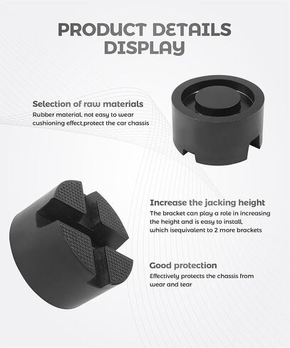 Floor Jack Extension,Car Accessories Rubber Cross Slotted Pinch Weld Jack Pad,Vehicle Repair Tool,Universal Thickened Anti Slip Pinch Weld Side Support Block,Fits Most Vehicles and Floor Jacks in Saudi Arabia