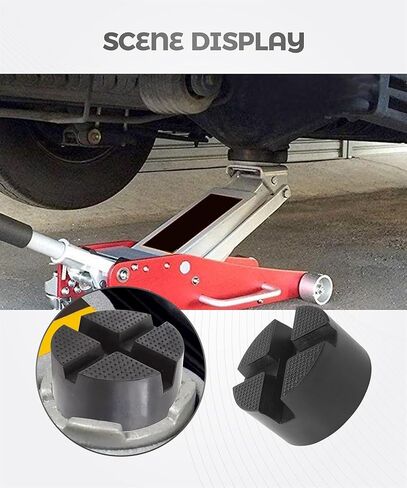 Floor Jack Extension,Car Accessories Rubber Cross Slotted Pinch Weld Jack Pad,Vehicle Repair Tool,Universal Thickened Anti Slip Pinch Weld Side Support Block,Fits Most Vehicles and Floor Jacks in Saudi Arabia