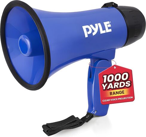 PYLE-PRO Portable Megaphone Speaker Siren Bullhorn - Compact and Battery Operated with 20 Watt Power, Microphone, 2 Modes, PA Sound and Foldable Handle for Cheerleading and Police Use PMP24PK (Pink) in Saudi Arabia