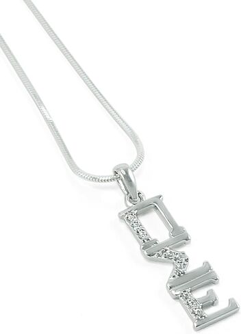 The Collegiate Standard Pi Sigma Epsilon Sterling Silver Lavaliere with Czs in Saudi Arabia
